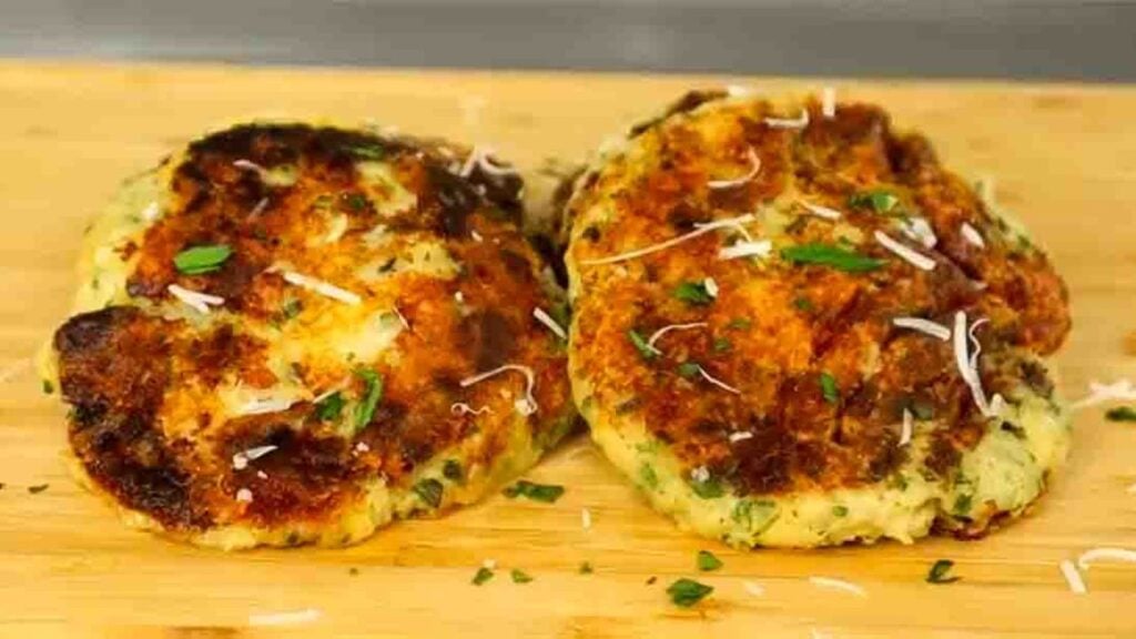 Parmesan Mashed Potato Cakes, homemade and freshly served