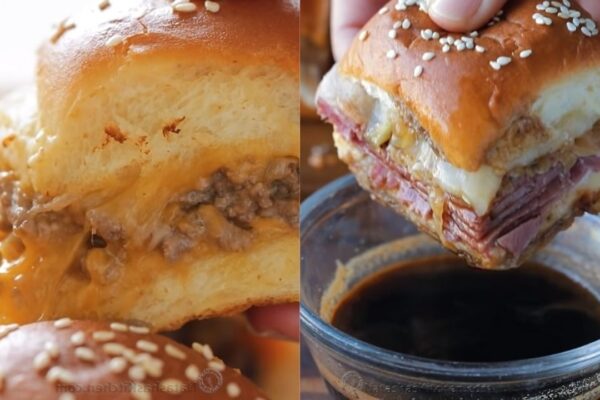 Pastrami Sandwich Sliders, homemade and freshly served
