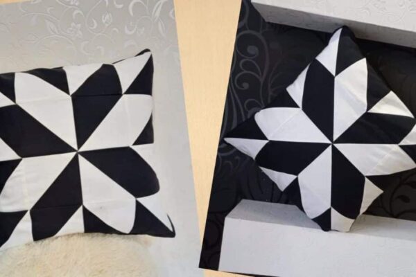 Finished Patchwork Pillow Cover, a completed DIY project