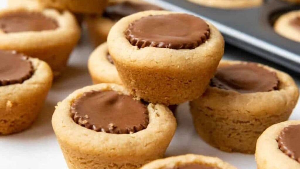 Peanut Butter Cup Cookies, homemade and freshly served