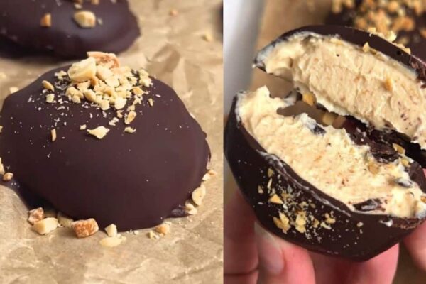 Peanut Butter Yogurt Bites, homemade and freshly served