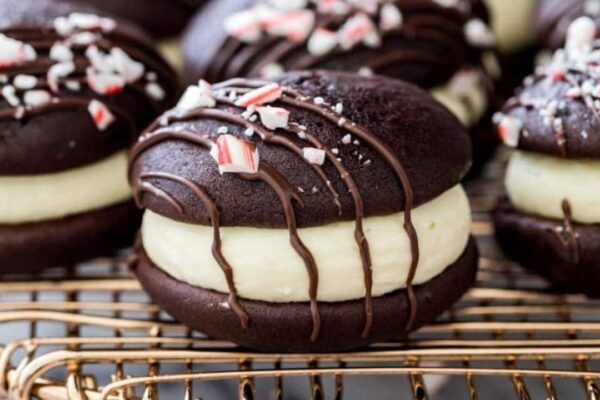 Peppermint Whoopie Pie, homemade and freshly served