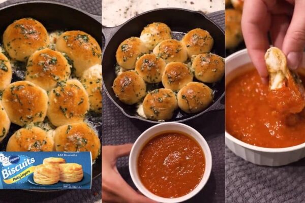 Cheese Stuffed Garlic Bread Pepperoni Pizza Bites, homemade and freshly served