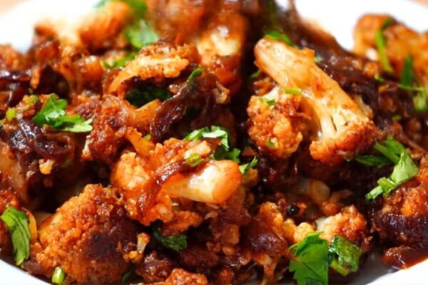 Peppery Onion Cauliflower, homemade and freshly served