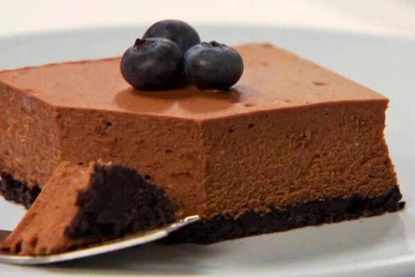 Philadelphia Double Chocolate Cheesecake, homemade and freshly served