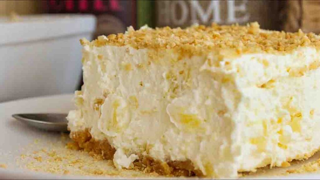 Pineapple Dream Casserole, homemade and freshly served
