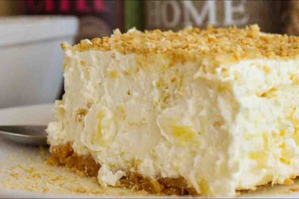 Pineapple Dream Casserole, homemade and freshly served