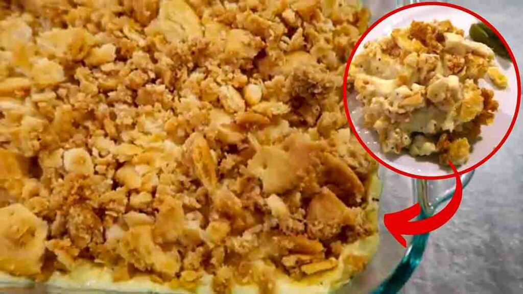 Poppy Seed Chicken Casserole, homemade and freshly served