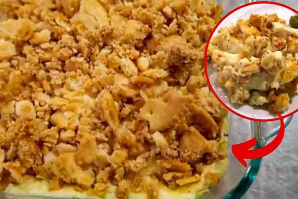 Poppy Seed Chicken Casserole, homemade and freshly served