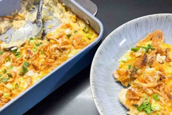 Pork Chops & Rice Casserole, homemade and freshly served