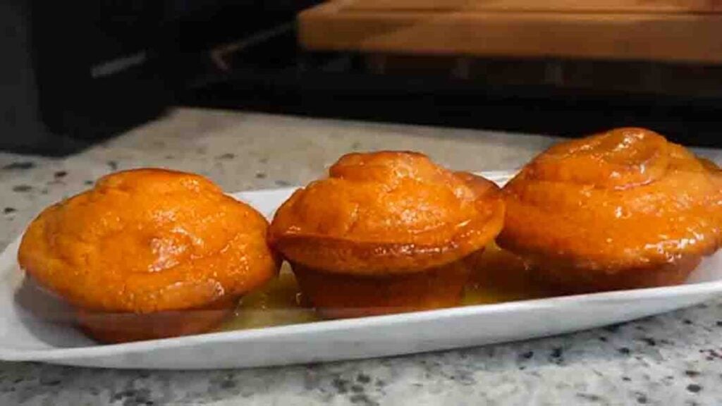 Potato Cornbread Muffins, homemade and freshly served