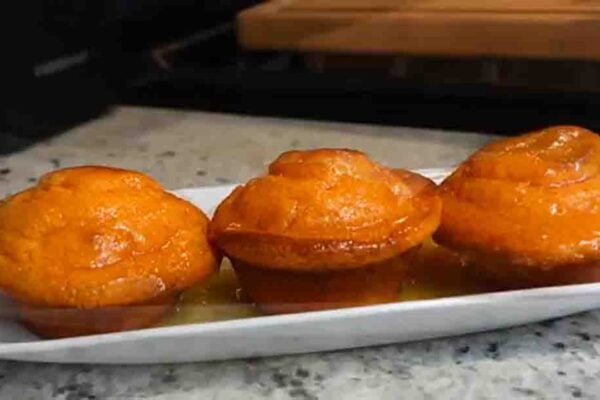 Potato Cornbread Muffins, homemade and freshly served