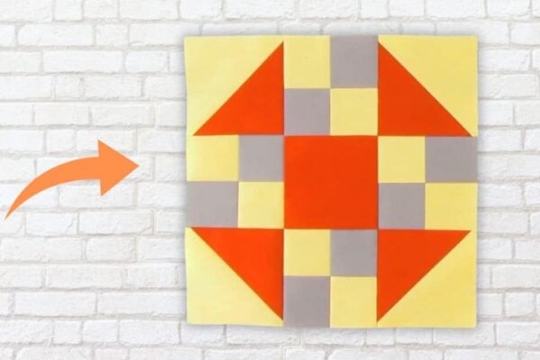 Finished Prairie Queen Quilt Block, a completed DIY project