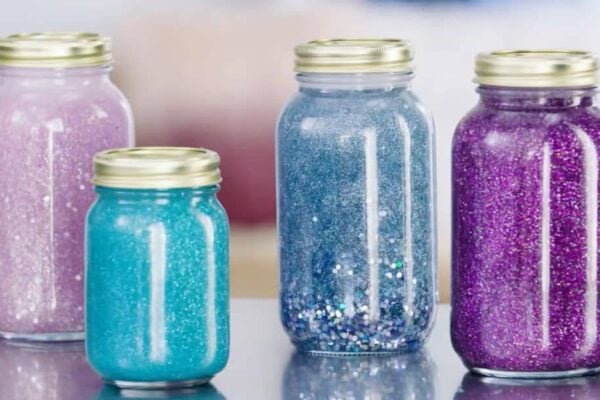 Finished Pretty DIY Calming Glitter Jar, a completed DIY project