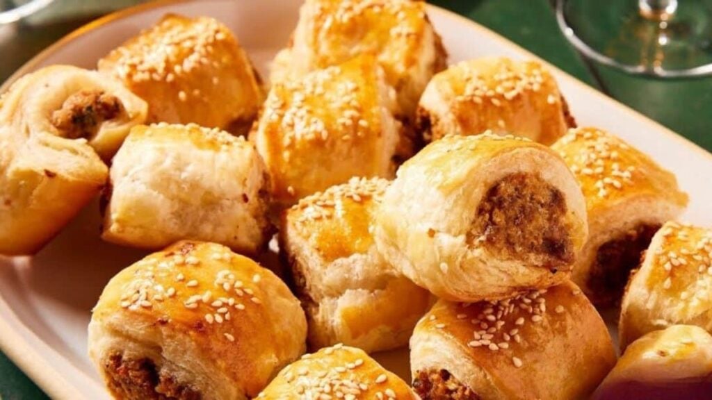Puff Pastry Sausage Bites, homemade and freshly served
