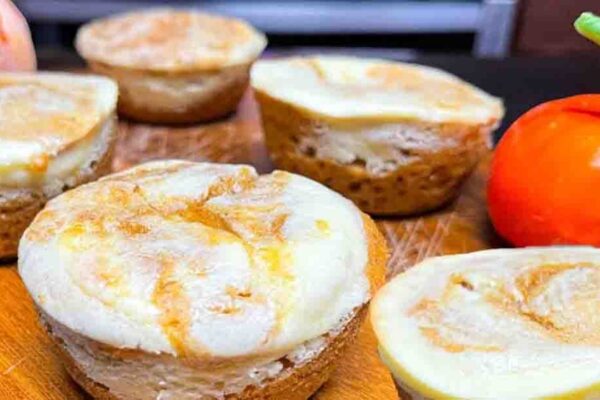 Pumpkin Cream Cheese Swirl Muffins, homemade and freshly served