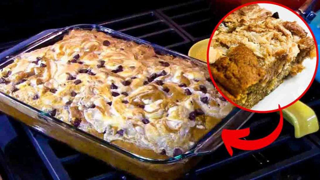 Pumpkin Earthquake Cake, homemade and freshly served