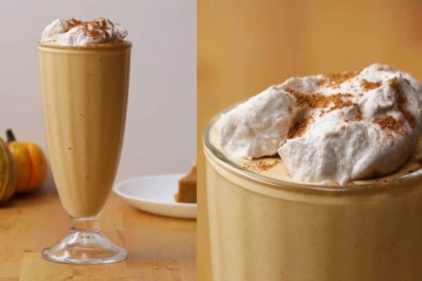 Pumpkin Pie Milkshake, homemade and freshly served