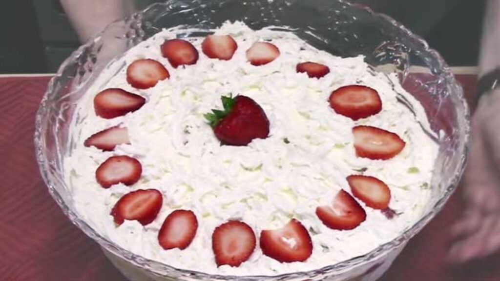 Punch Bowl Cake, homemade and freshly served