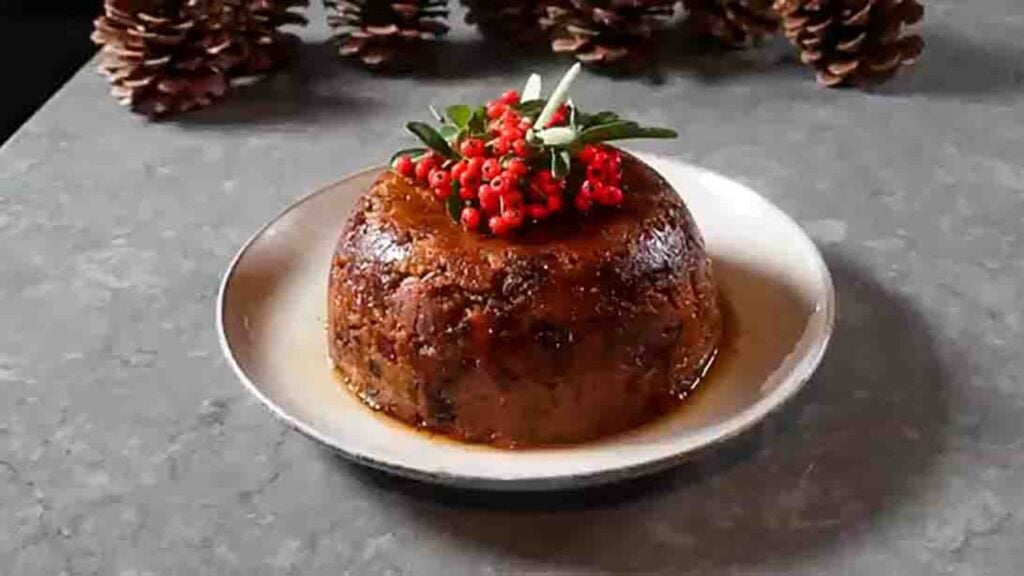 The Queen’s Christmas Pudding, homemade and freshly served