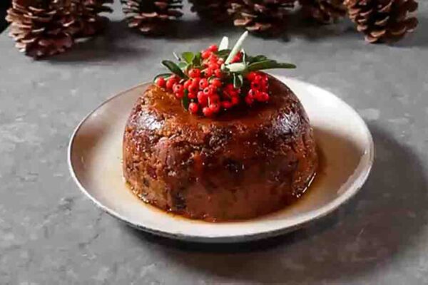 The Queen’s Christmas Pudding, homemade and freshly served