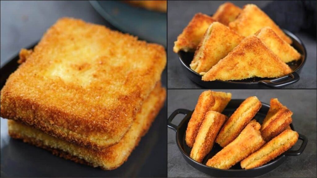 Quick and Crunchy Bread Potato Snack, homemade and freshly served
