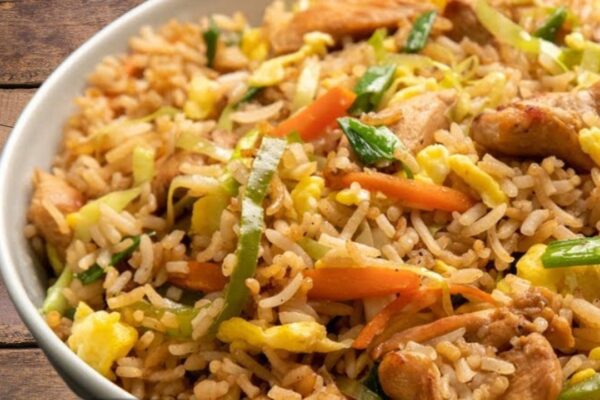 Quick and Easy Chicken Fried Rice, homemade and freshly served