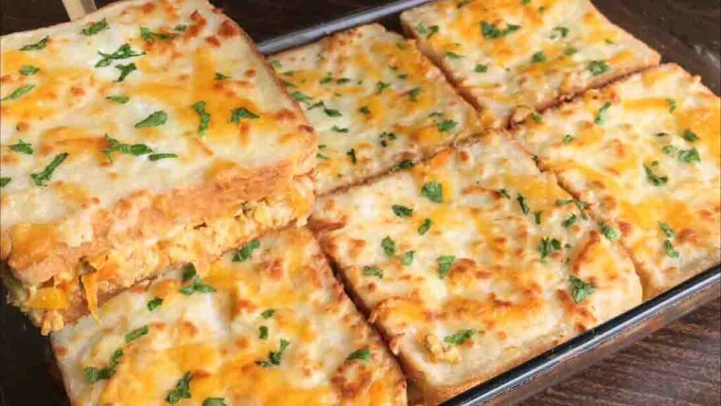Quick Chicken and Bread Bake, homemade and freshly served