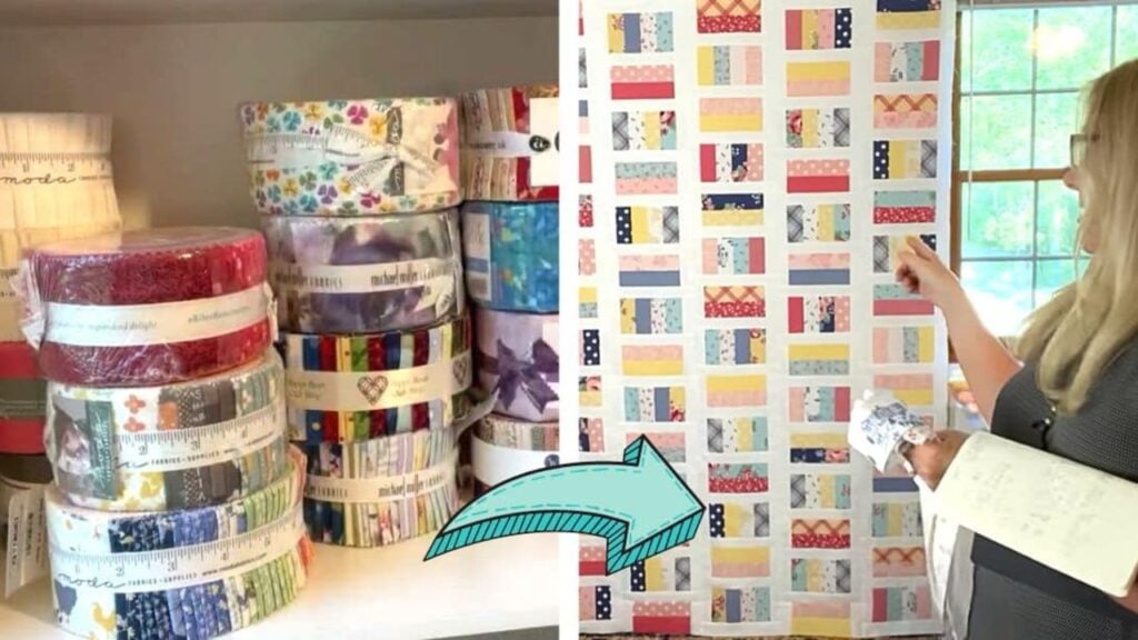 Quick Jelly Roll Quilt, homemade and freshly served