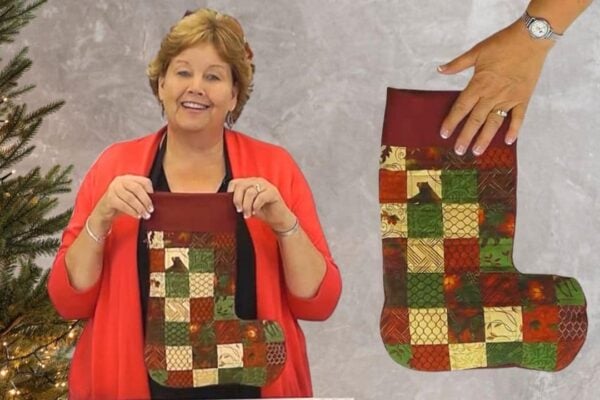 Finished Quilted Christmas Stocking With Jenny Doan, a completed DIY project