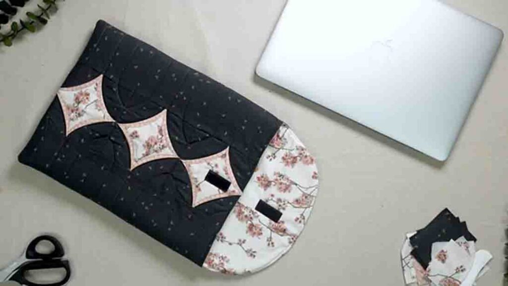 Finished Quilted Laptop Case with Free Pattern, a completed DIY project