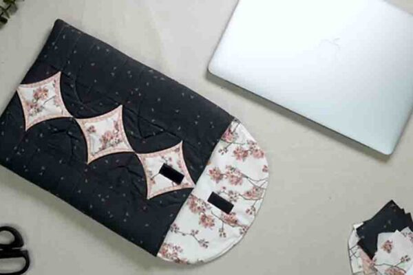 Finished Quilted Laptop Case with Free Pattern, a completed DIY project