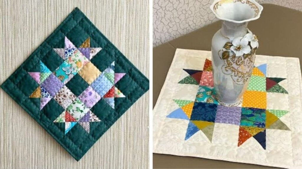 Finished Quilted Table Topper, a completed DIY project