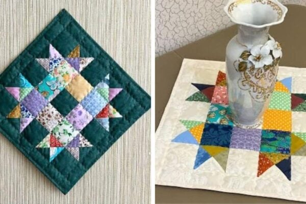 Finished Quilted Table Topper, a completed DIY project