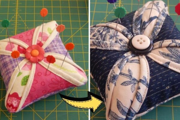 Finished Quilted Tiny Pincushion Sewing, a completed DIY project
