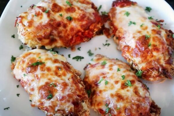 Easy Air Fryer Chicken Parmesan, homemade and freshly served