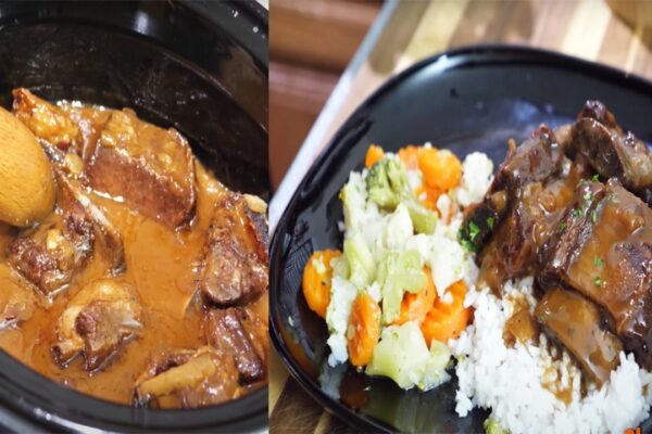 Crockpot Beef Short Ribs, homemade and freshly served