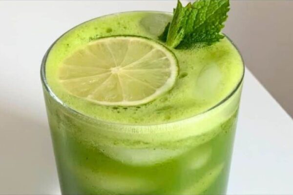 Refreshing Cucumber Lime Drink, homemade and freshly served
