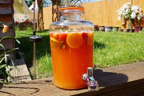 Refreshing Summer Fruit Punch, homemade and freshly served