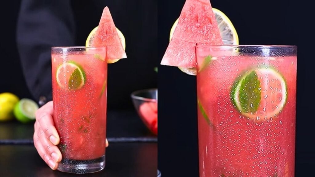 Refreshing Watermelon Mocktail, homemade and freshly served