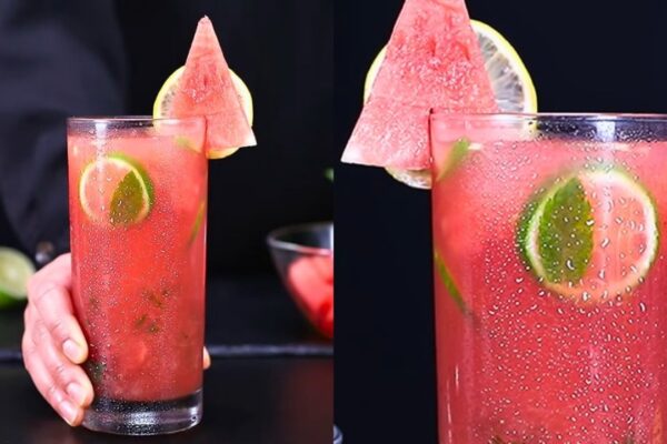 Refreshing Watermelon Mocktail, homemade and freshly served