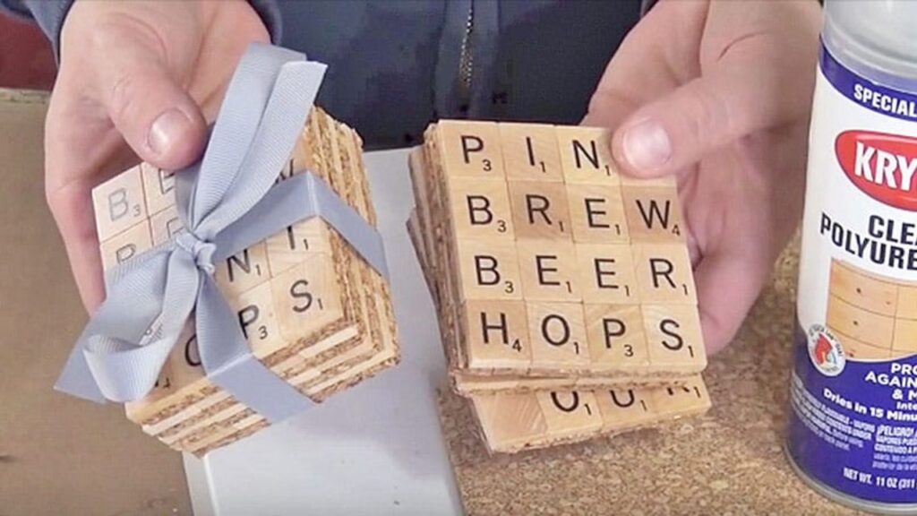 Repurpose An Old Game Of Scrabble Into These Adorable Coasters