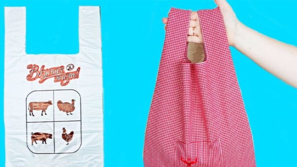Finished Easy Reusable Shopping Bag, a completed DIY project