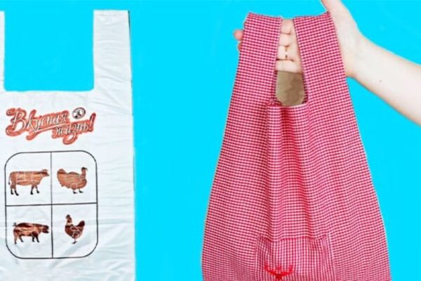 Finished Easy Reusable Shopping Bag, a completed DIY project