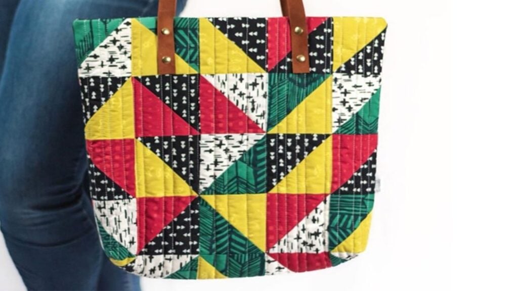 Finished a Reversible Quilted Shopper Tote Bag, a completed DIY project