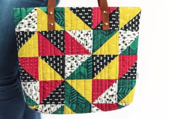 Finished a Reversible Quilted Shopper Tote Bag, a completed DIY project