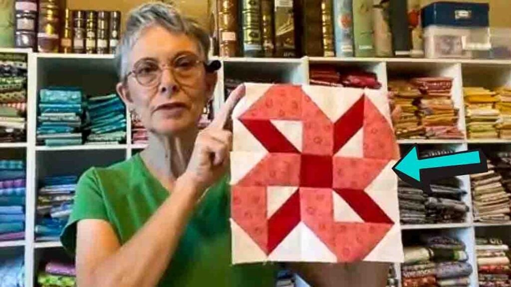 Finished Ribbon Bow Quilt Block, a completed DIY project