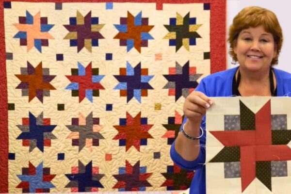 Finished Ribbon Star Quilt With Jenny Doan, a completed DIY project