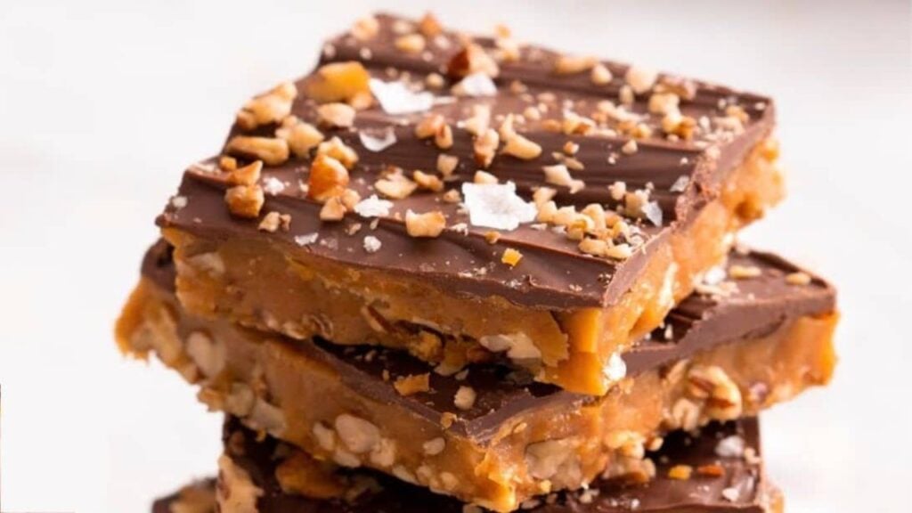 Rich and Buttery Toffee, homemade and freshly served
