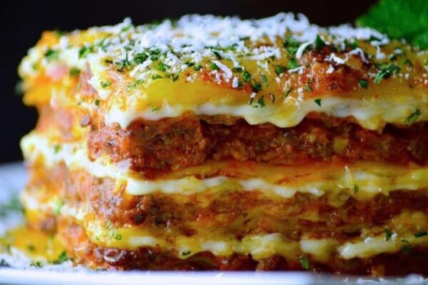 Rich and Creamy Homemade Lasagna, homemade and freshly served